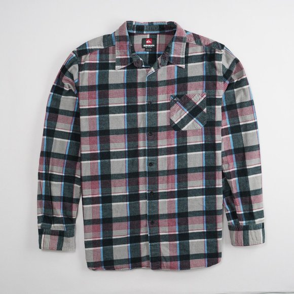 Quiksilver Other - Quiksilver Flannel Shirt Men Size XL Multicolor Plaid Button Up Long Sleeve Surf